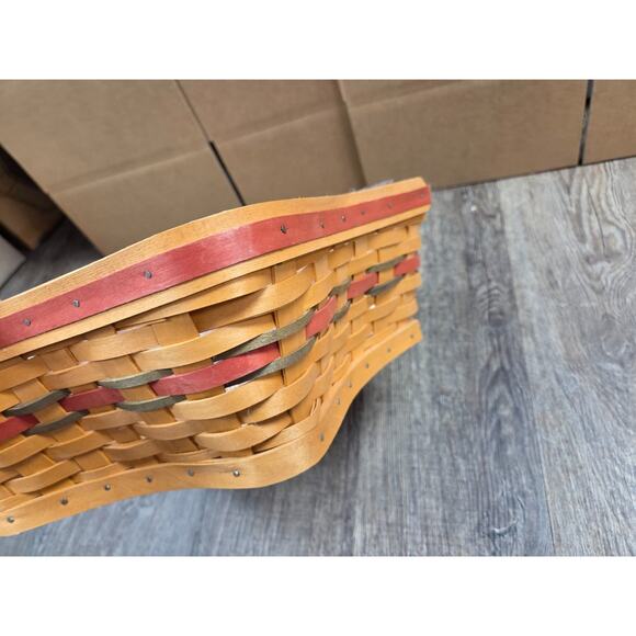 Longaberger 2001 Holiday Hostess Shining Star Basket Protector Liner Tie On - Picture 5 of 6